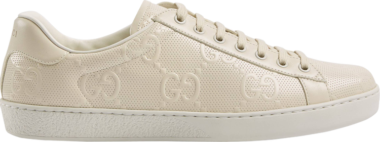 Gucci Ace GG Embossed Sneakers - White