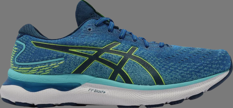 حذاء رياضي Gel Nimbus 24 4e Extra Wide "Lake Drive" من Asics، باللون الأزرق