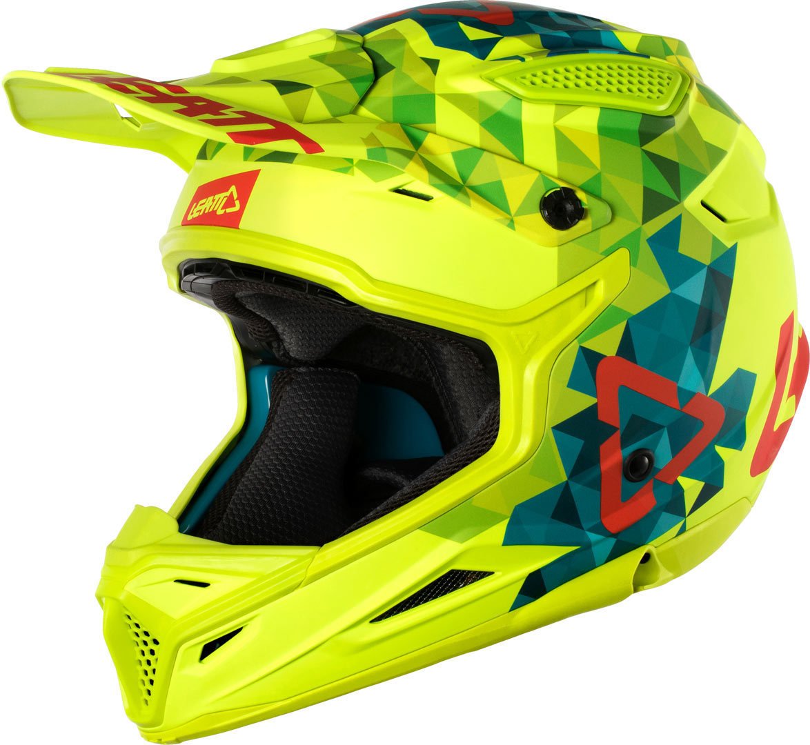 Leatt GPX 4.5 V22 Motocross Helmet, Yellow-Blue