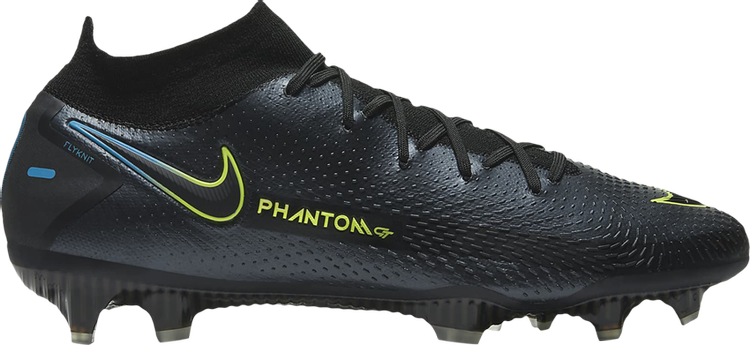 حذاء Nike Phantom GT Elite DF FG 'Black Cyber' باللون الأسود