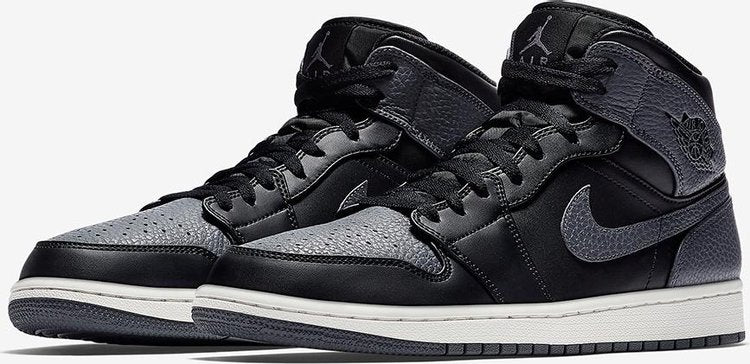 Air Jordan 1 Mid Dark Grey, black