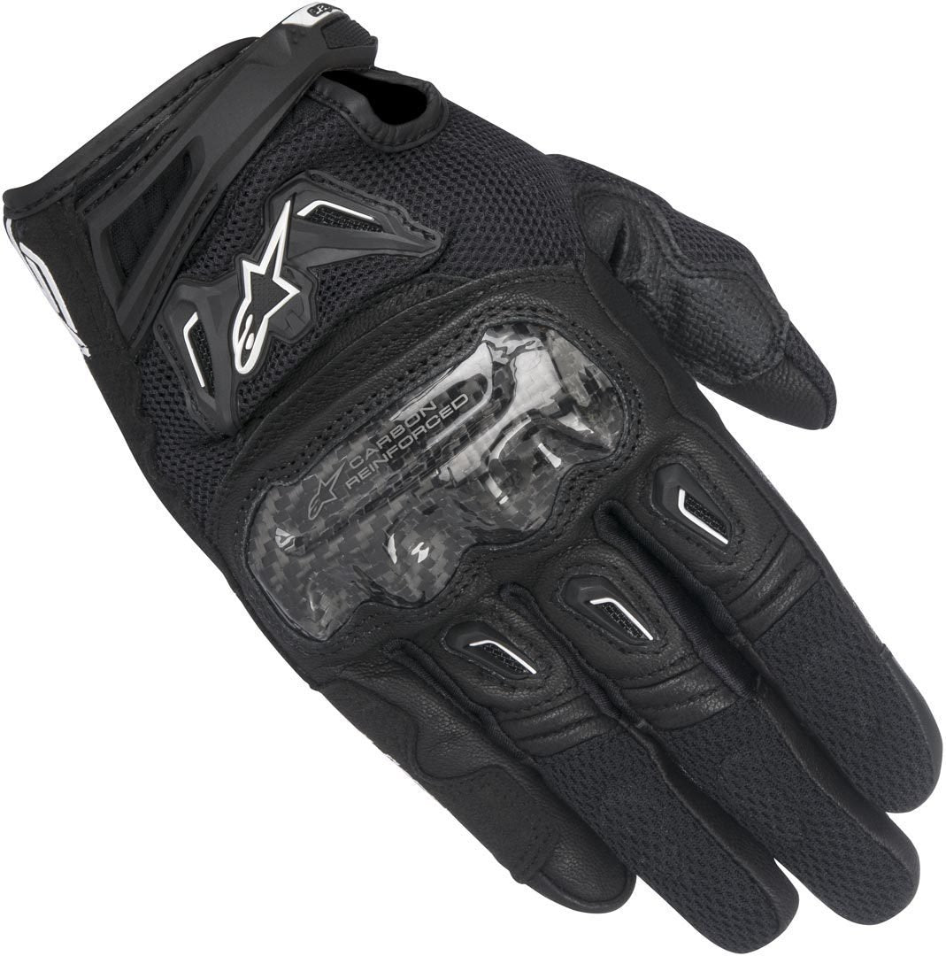 قفازات Alpinestars Stella SMX-2 Air Carbon V2 للدراجات النارية للسيدات، باللون الأسود