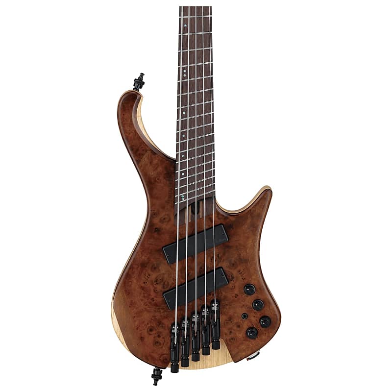 Ibanez EHB Ergonomic Headless 5-String Multi-Scale Bass, Natural Mocha with Bag EHB1265MS