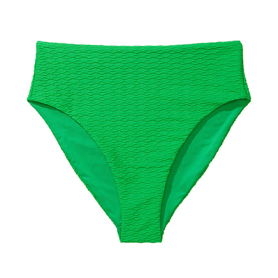 Victoria's Secret Swim Mix & Match High-Waist Full-Coverage Fishnet Bikini Bottom, Green