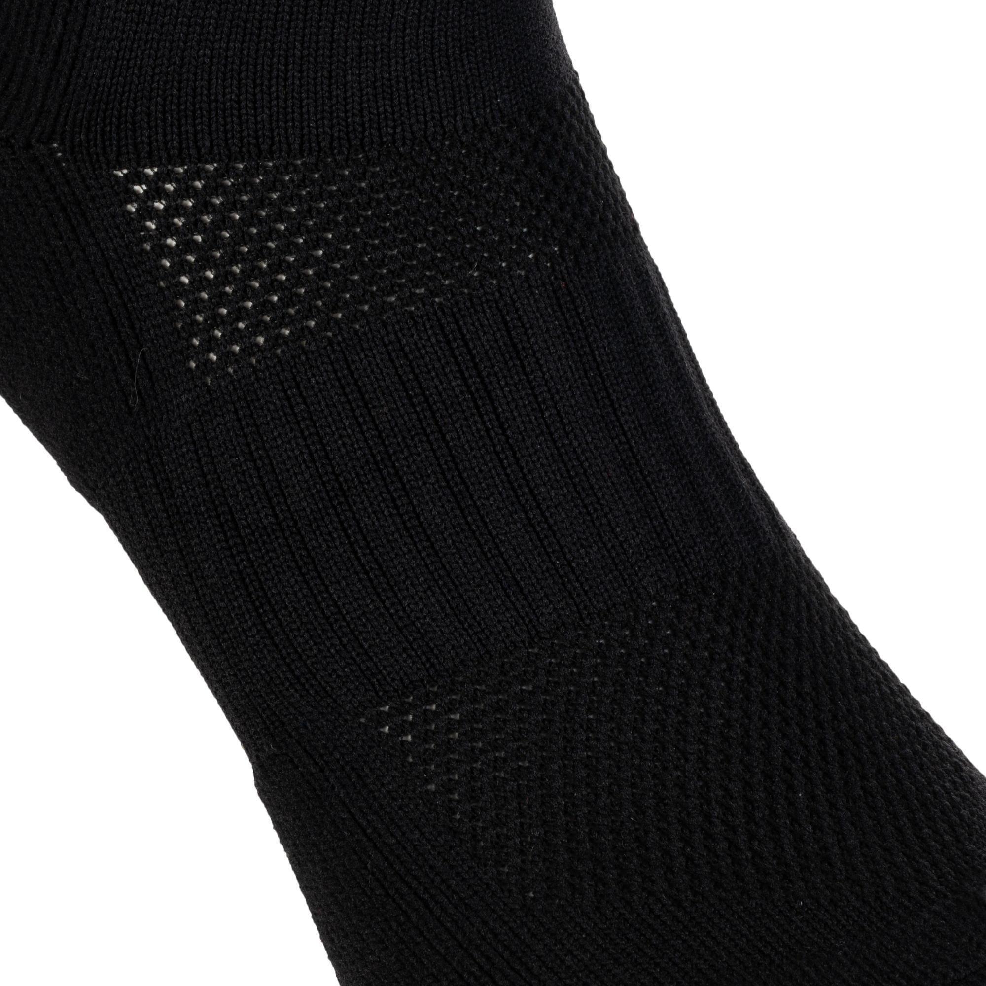 Rugby socks R500 high adult black/grey OFFLOAD, anthracite grey/black