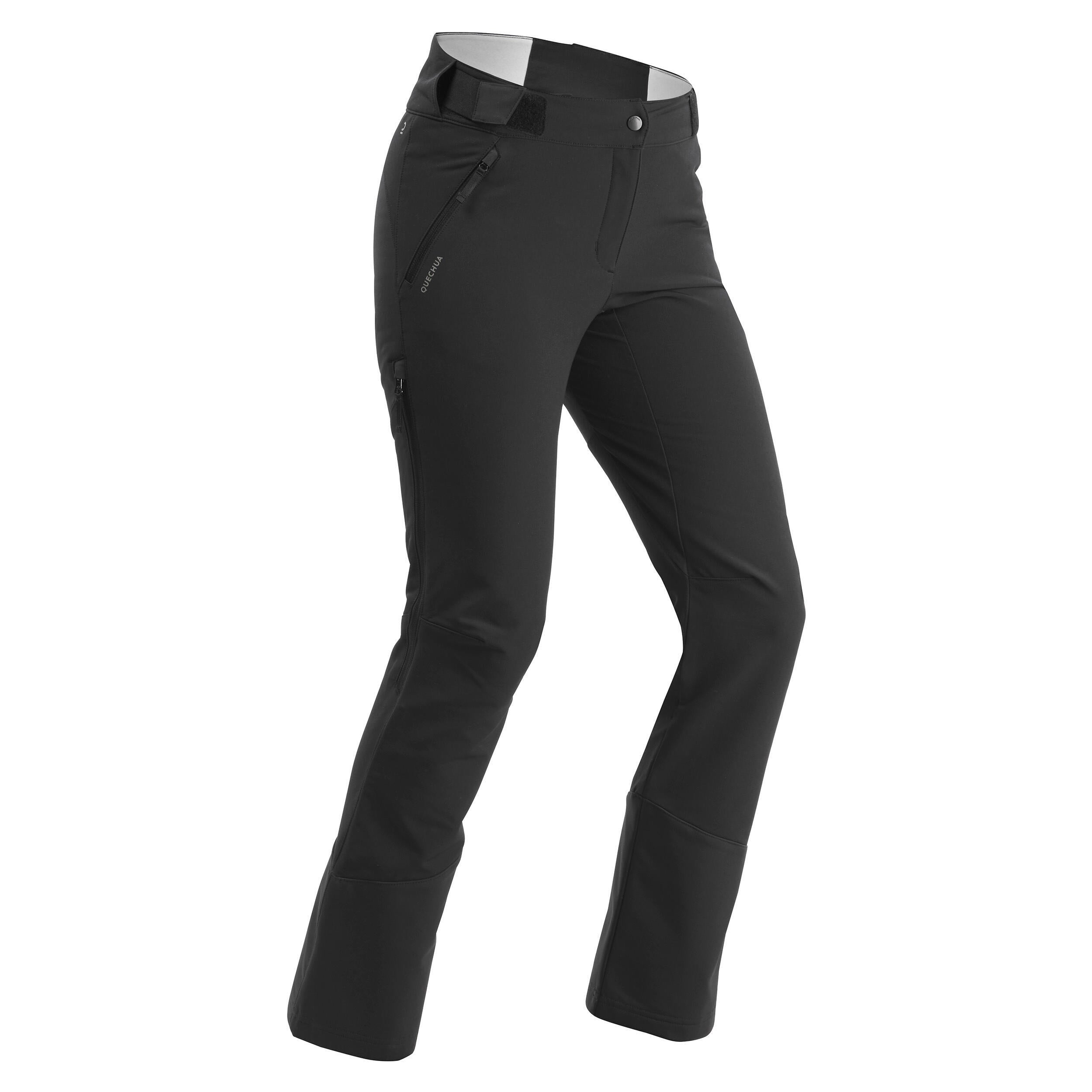 Women's hiking trousers Quechua SH520 elastic, black