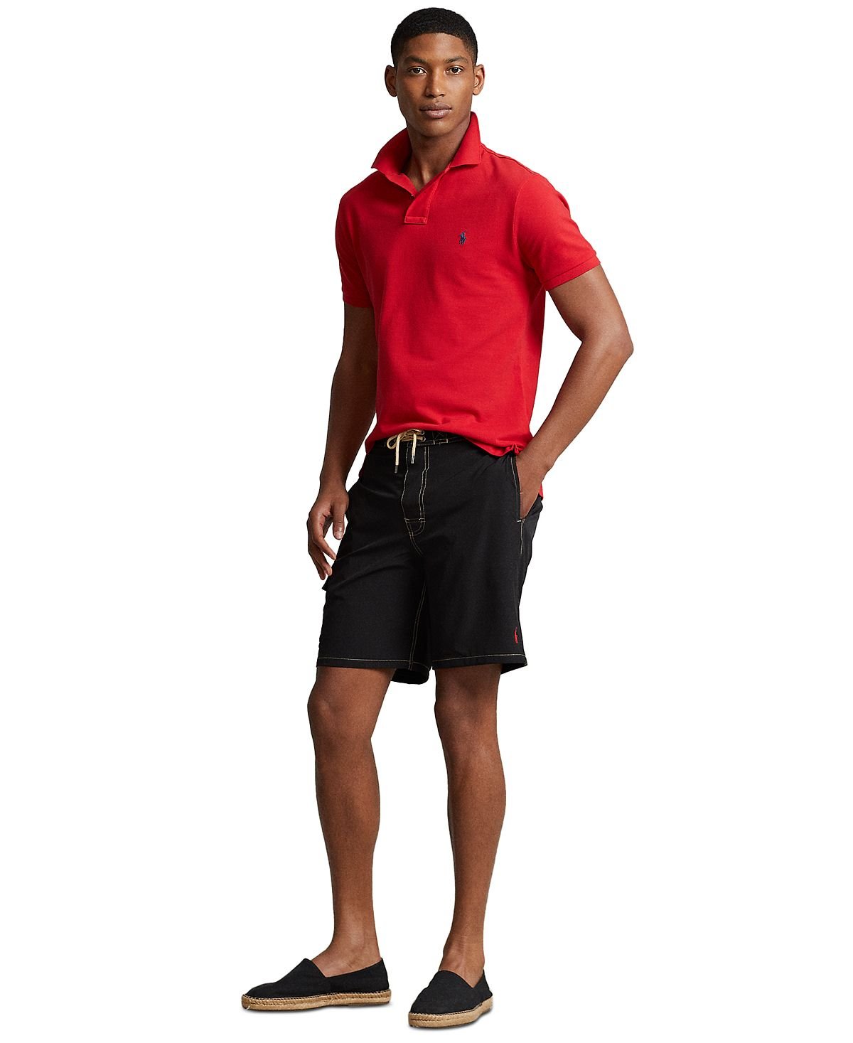 Men's kailua classic-fit Polo Ralph Lauren 8-1/2-inch swim trunks, black