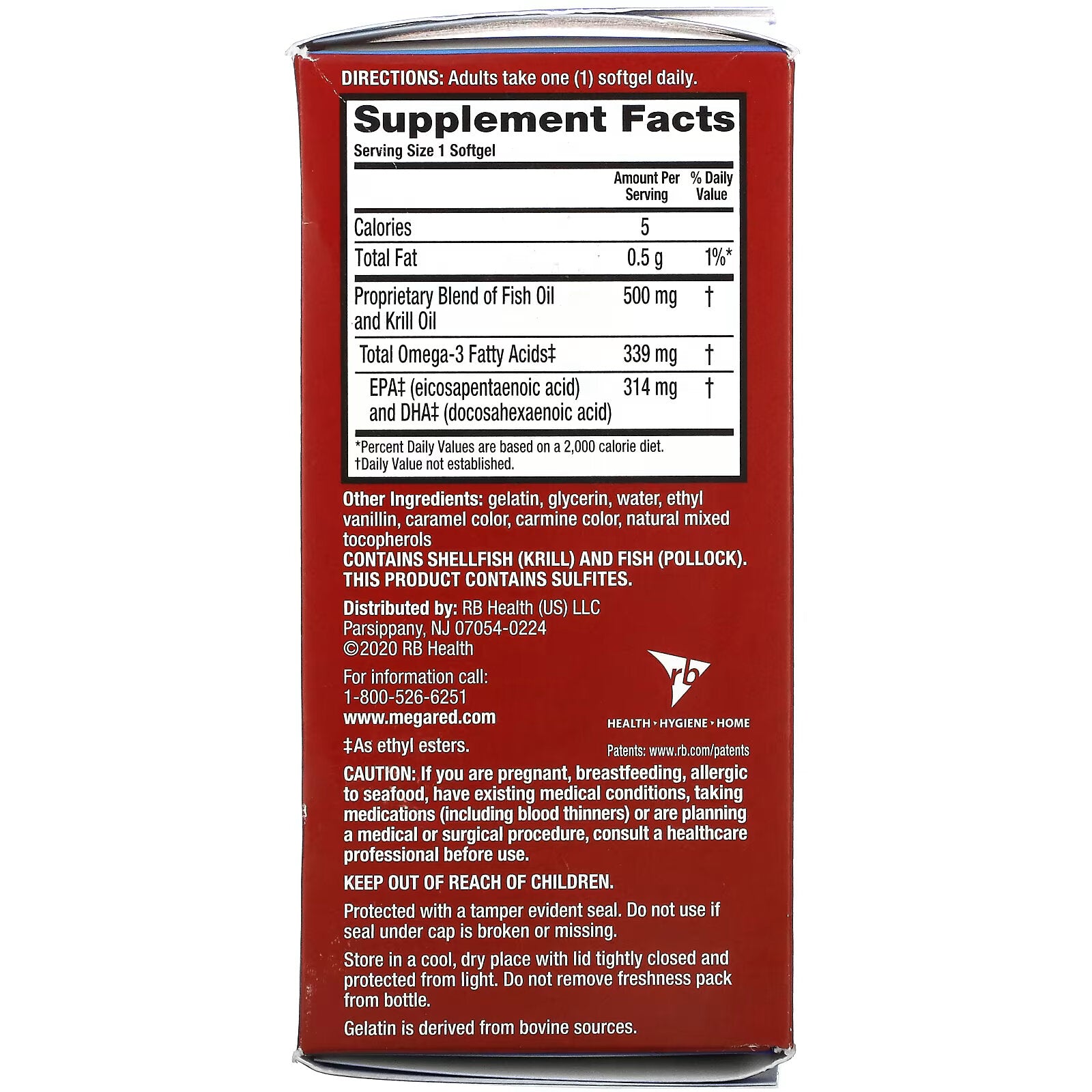 Schiff, MegaRed, Enhanced 4 in 1, 500 mg, 80 Softgels