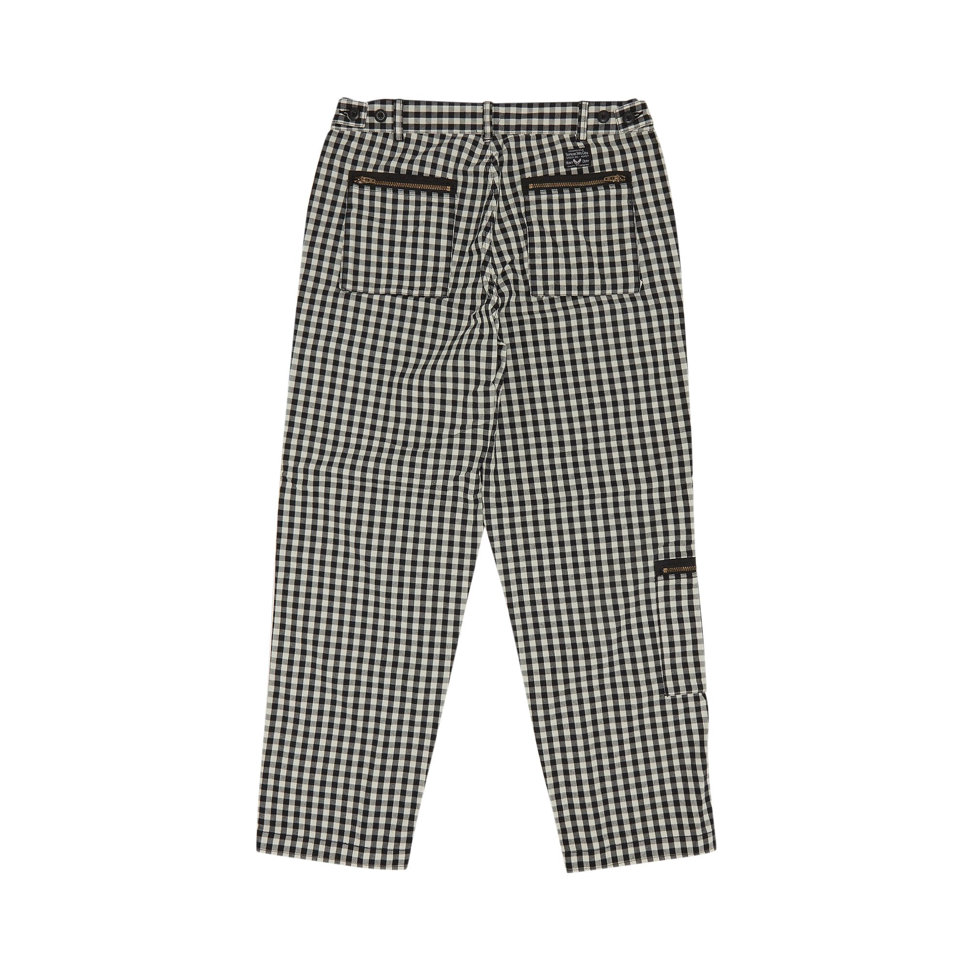 Supreme Check Flight Pants Black