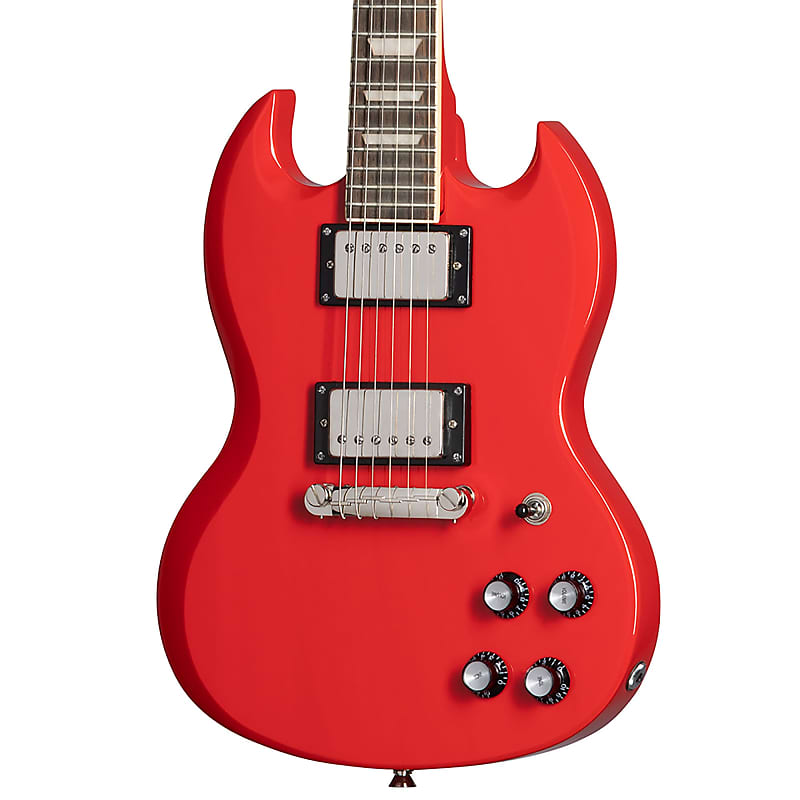 جيتار كهربائي Epiphone Power Players SG، لون أحمر لافا مع حقيبة حمل جيتار كهربائي Epiphone Power Players SG، لون أحمر لافا مع حقيبة حمل