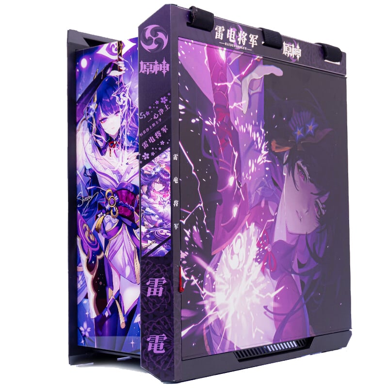 Case ASUS ROG Strix Helios GX601 Custom Raiden Shogun, Mid Tower, black/purple/pattern