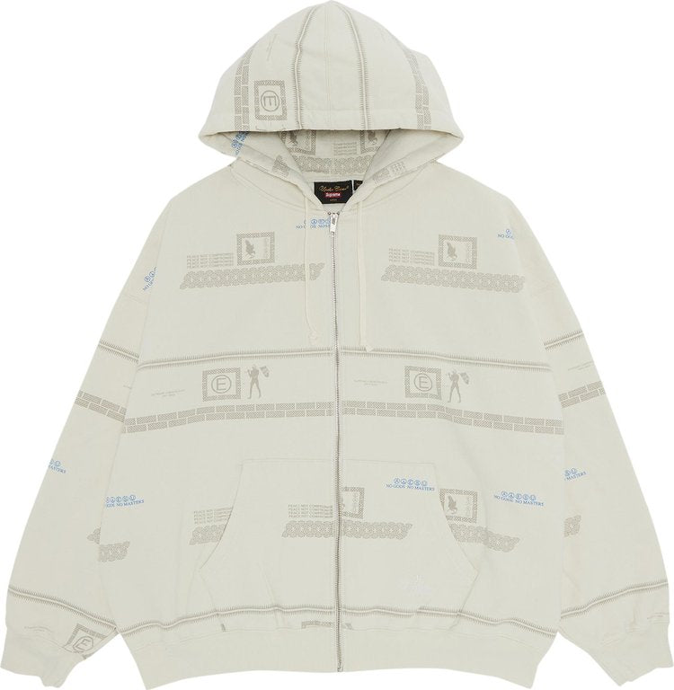 Supreme x UNDERCOVER Zip Up Hooded Sweatshirt Stone, Cream