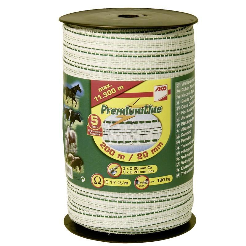 Ako electrical fence tape, white