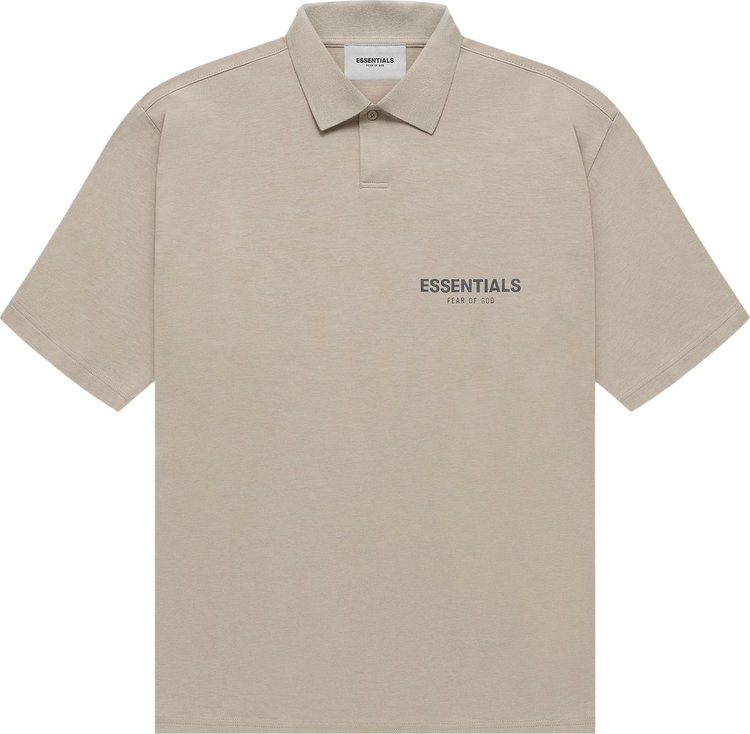 Fear of God Essentials Short-Sleeve Polo 'String' T-Shirt, Tan