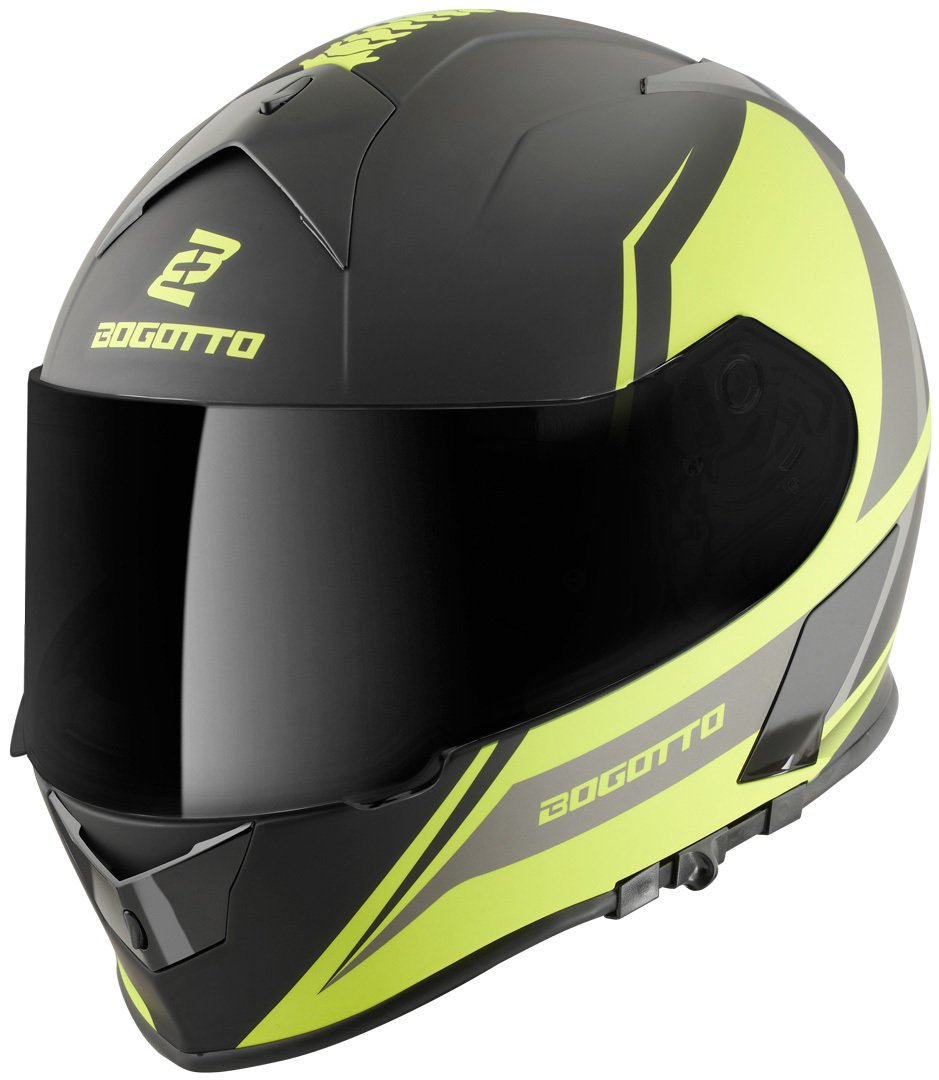 Bogotto V126 G-Evo helmet with logo, black/yellow