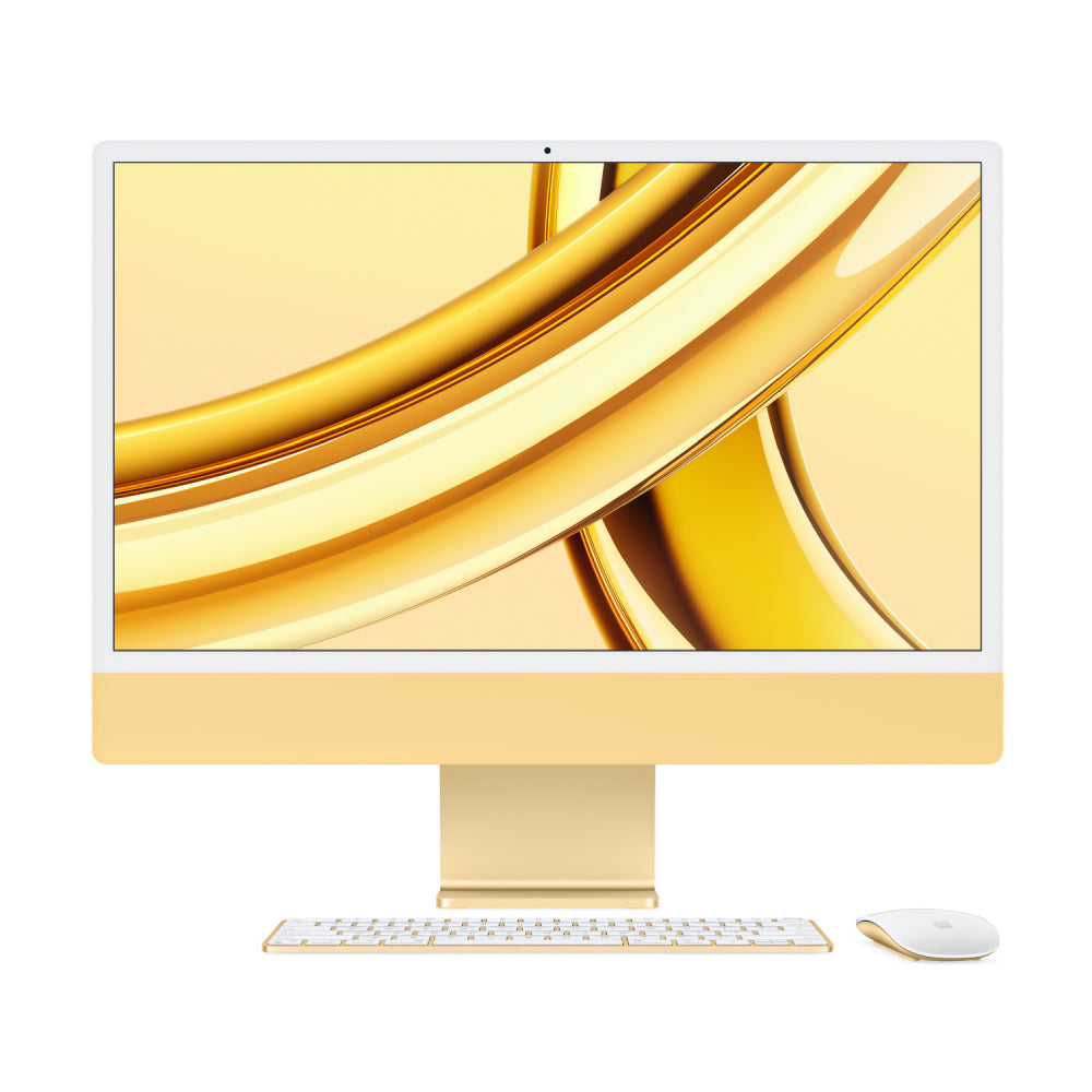 All-in-one Apple iMac 24'' M3 (2023), 8 CPU/10 GPU, 8GB/256GB, Gigabit Ethernet, Yellow, English keyboard