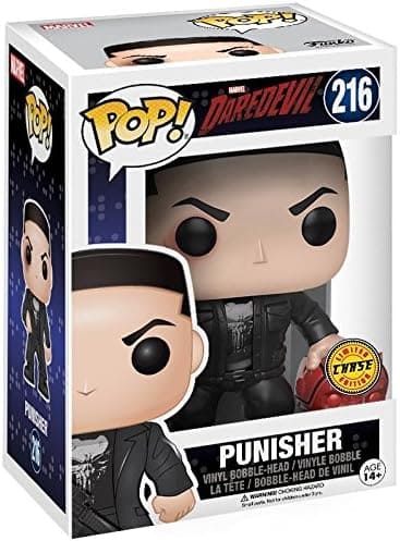 Funko Pop! Vinyl Figure Marvel: Netflix Daredevil - Punisher Chase Variant Limited Edition (with protective case)