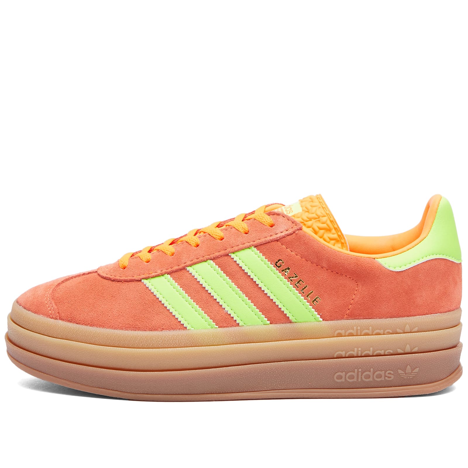 حذاء رياضي Adidas Gazelle Bold W، برتقالي/أخضر فاتح