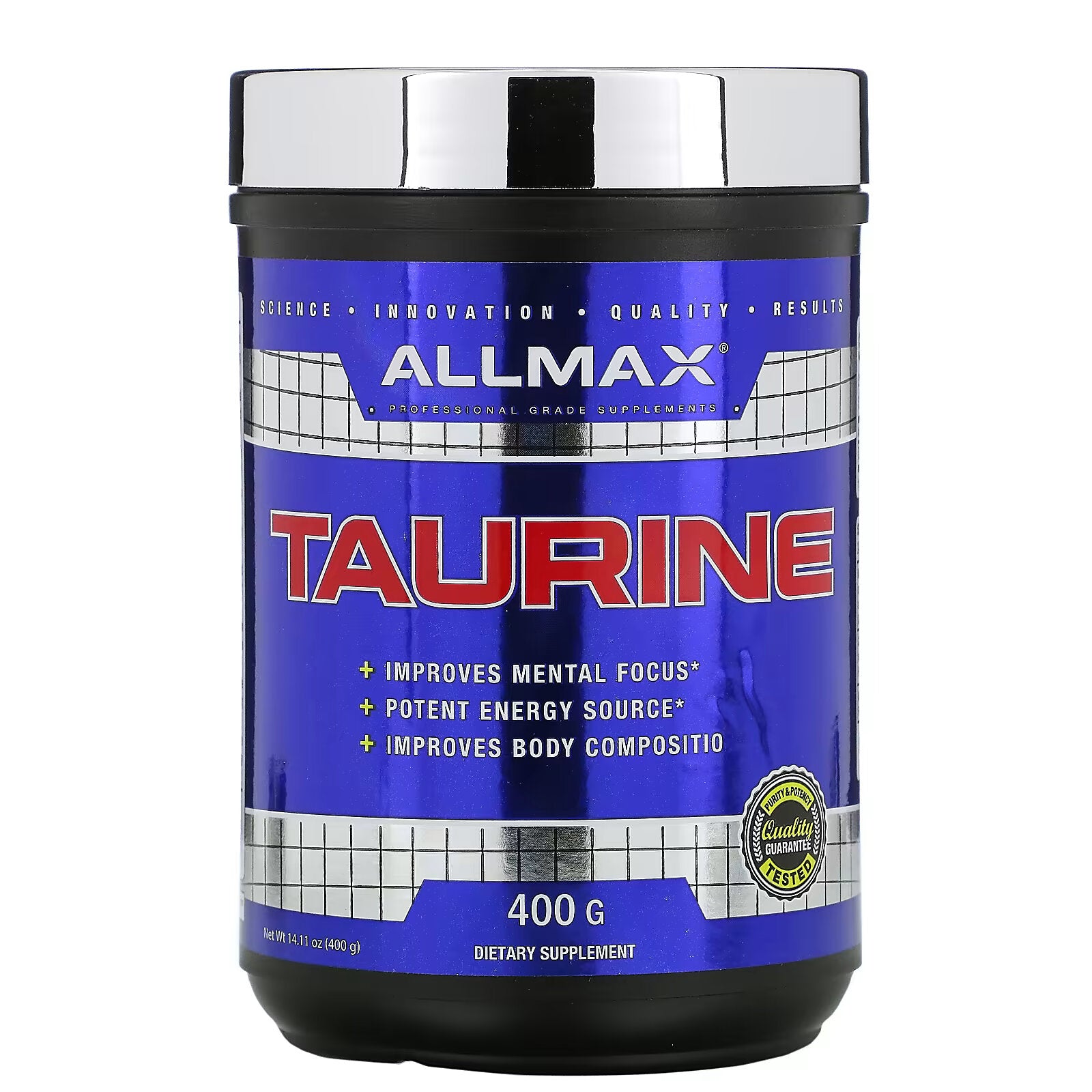 ALLMAX، تورين، بدون إضافات، نباتي، خالٍ من الجلوتين، 3000 مجم، 14.11 أونصة (400 جم)