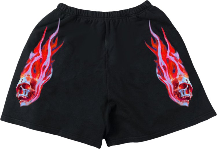 Vlone Red Skully Shorts 'Black', black