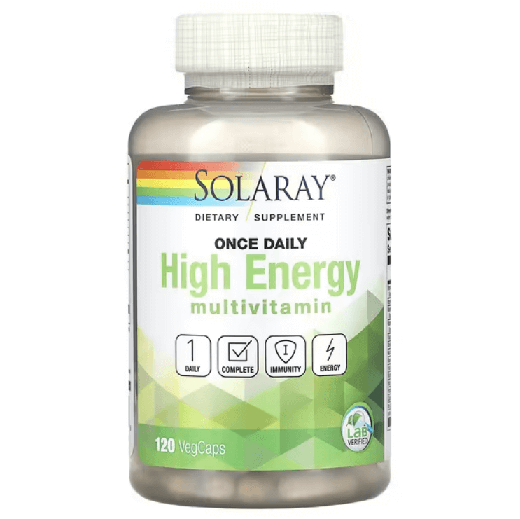 High Energy Multivitamin, Once Daily, 120 Veggie Capsules, Solaray