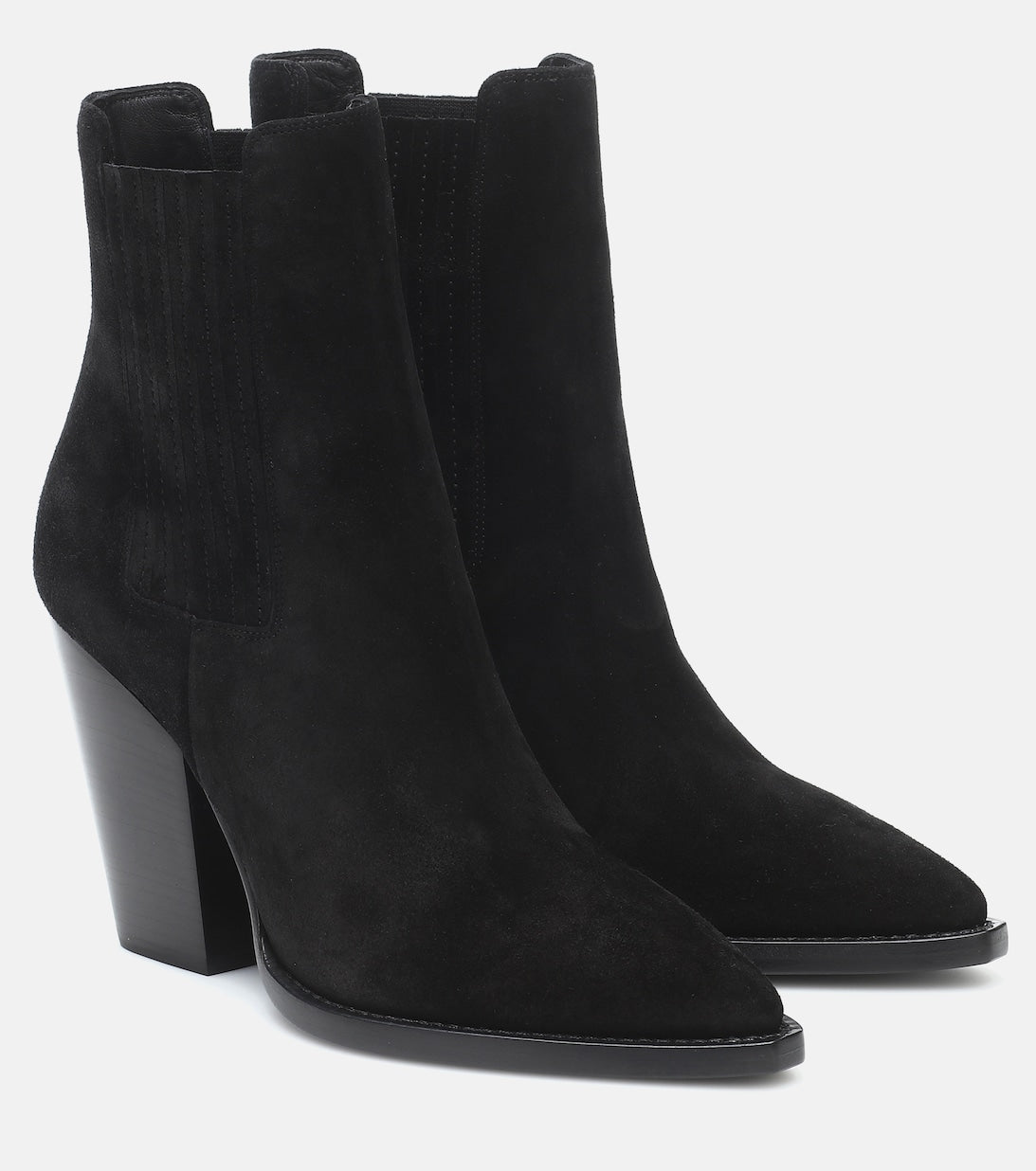 Theo 95 Saint Laurent suede ankle boots, black