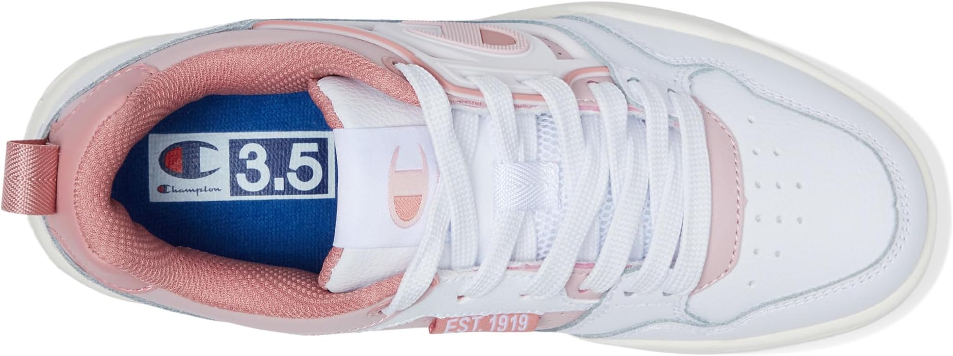 5 On 5 Lo Champion Sneakers, White/Hush Pink/Chalk