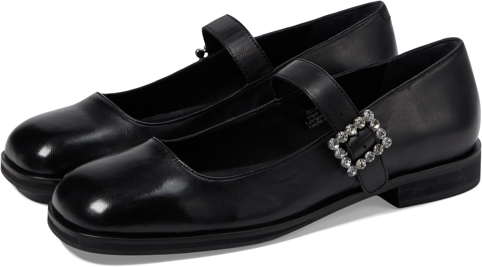 Rumor Diamante Mary Jane Free People Ballerinas, Black Metallic Leather