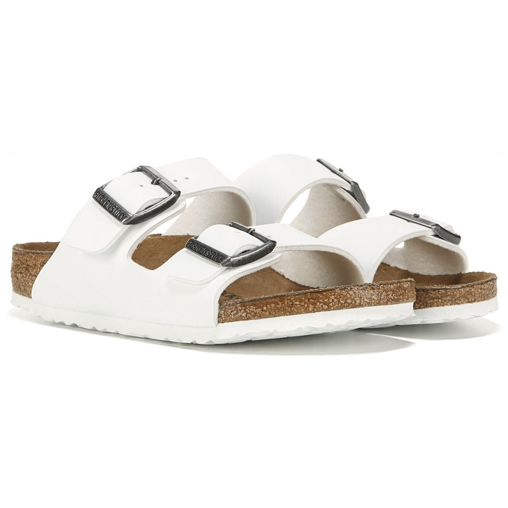 Arizona Little Kid Birkenstock sandals with insole, white