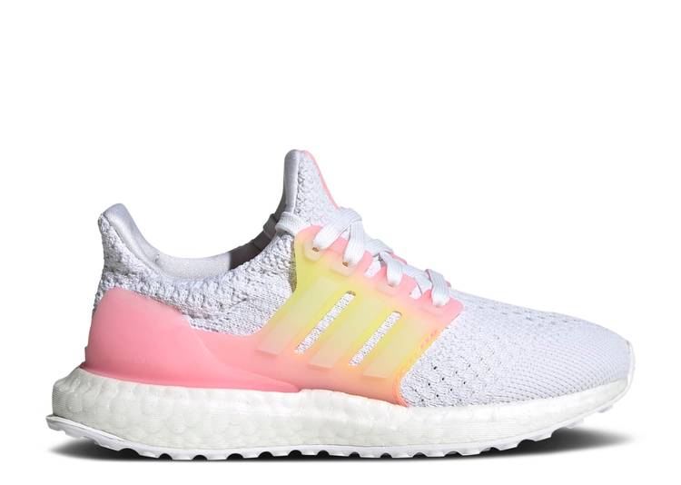 حذاء رياضي Adidas ULTRABOOST 5.0 DNA J 'WHITE BEAM PINK' باللون الأبيض