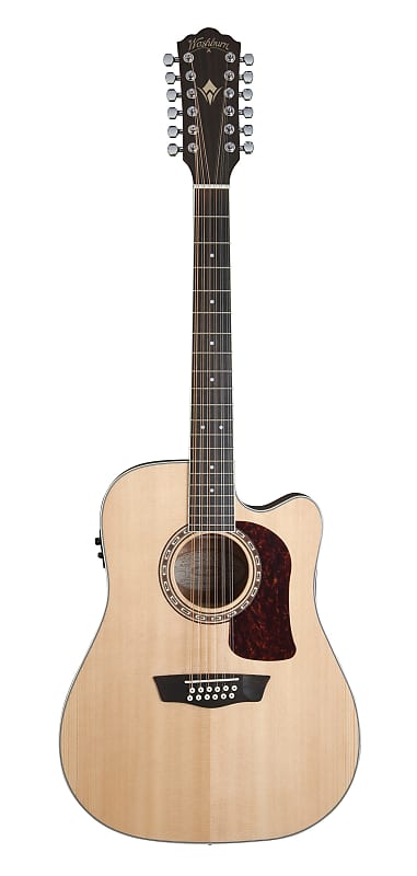 Washburn HD10SCE12 Acoustic Guitar | 12-String Ac/El Dreadnaught with Cutaway & Fishman. New with Full Warranty!