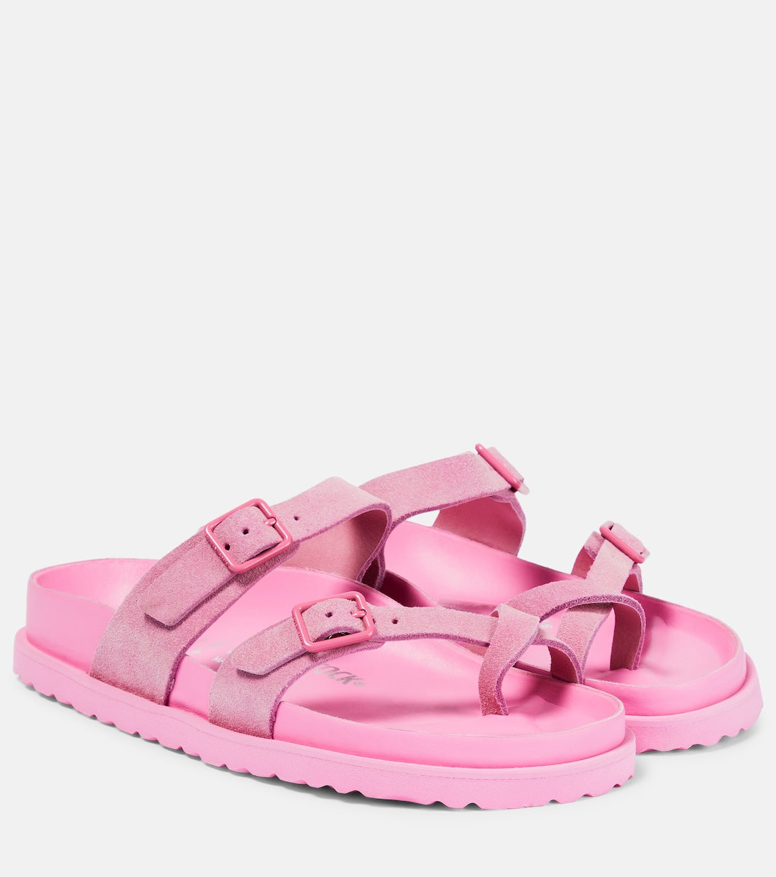 Birkenstock Strappy Mayari Suede Sandals Pink