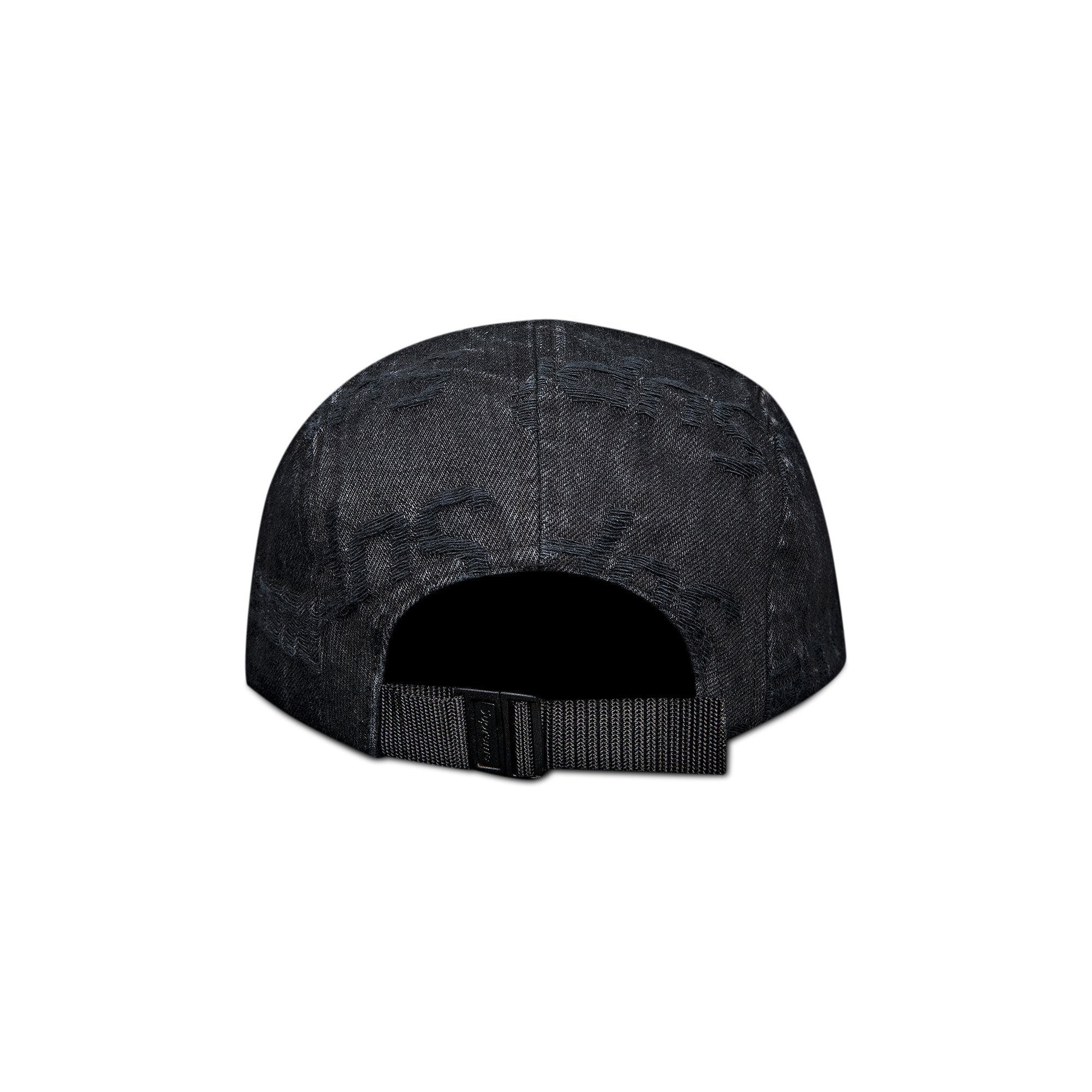 Supreme Denim Cap with Faded Logos - Black