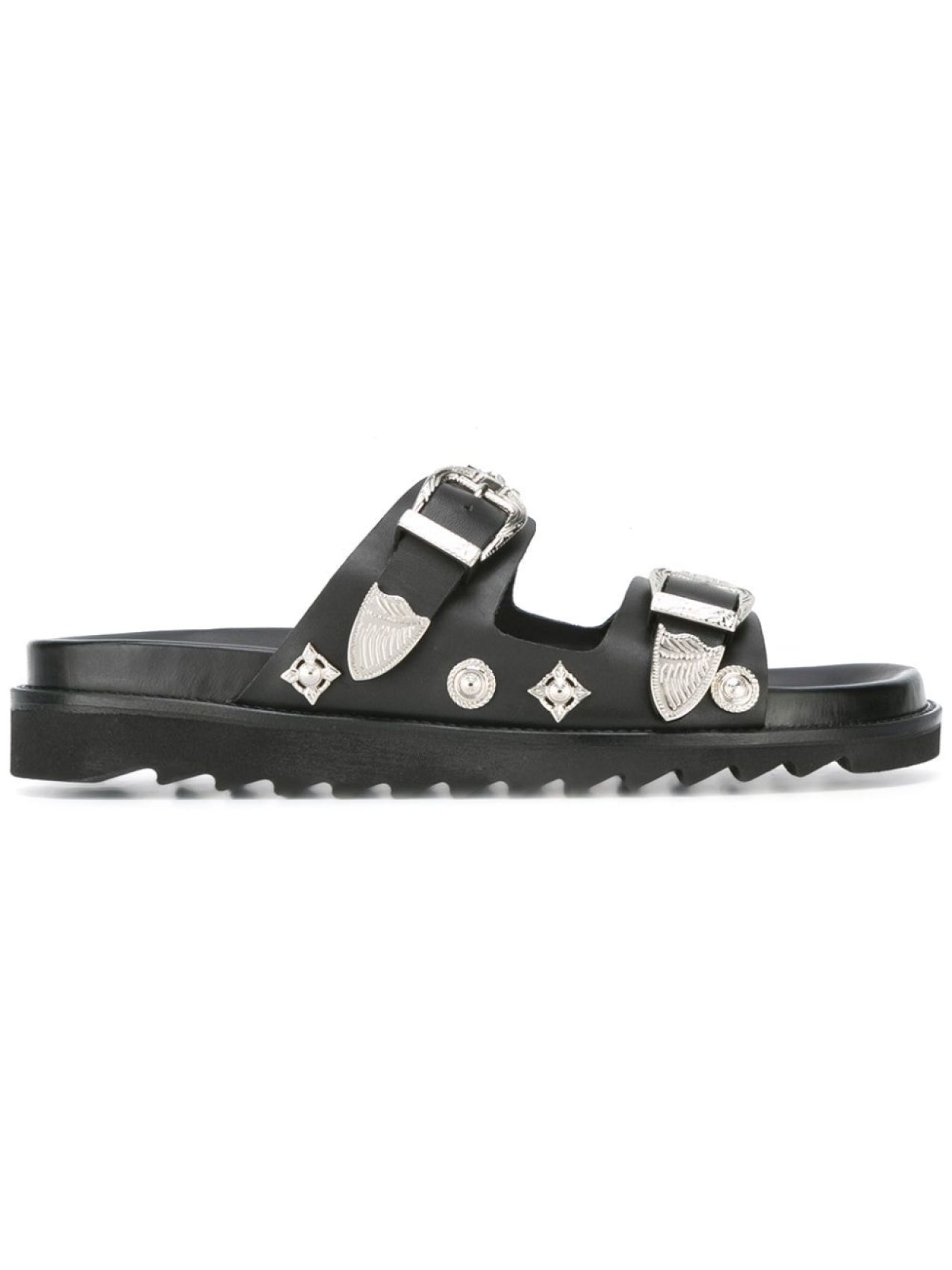 Toga Virilis Buckle Sandals Black