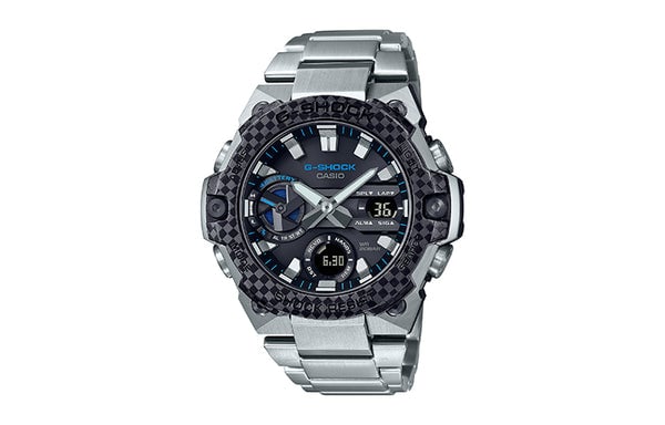 CASIO G-Shock Analog-Digital 'Black Silver' watch, black