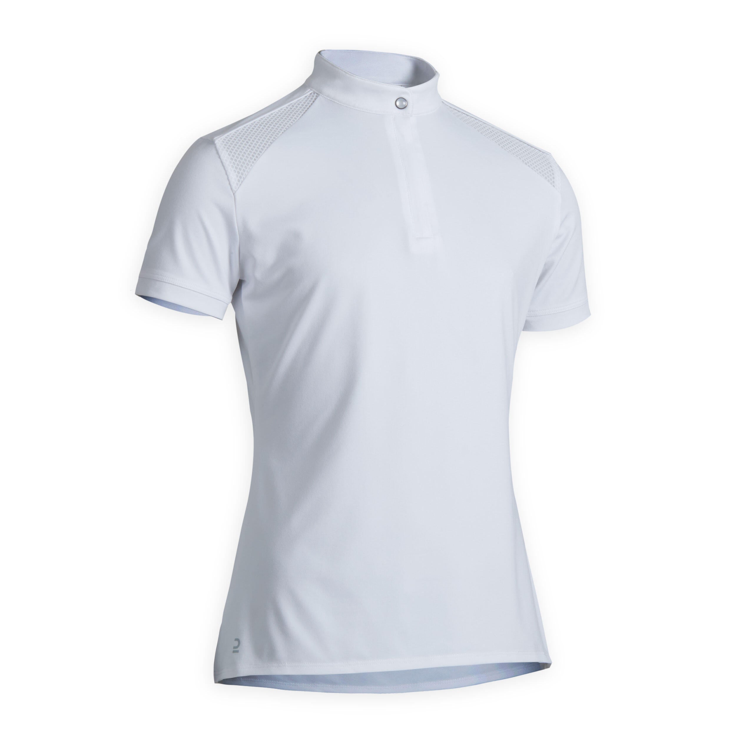 Children's polo Fouganza 500 for equestrian competitions, white