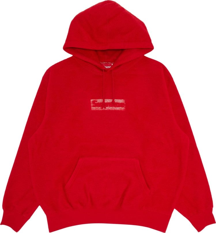 سويت شيرت Supreme Inside Out Box Logo بغطاء رأس باللون الأحمر