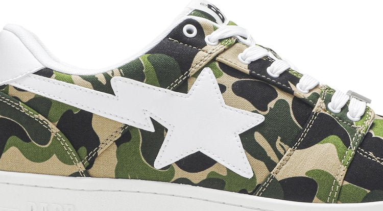 Bapesta Low ABC Camo Sneakers, Green