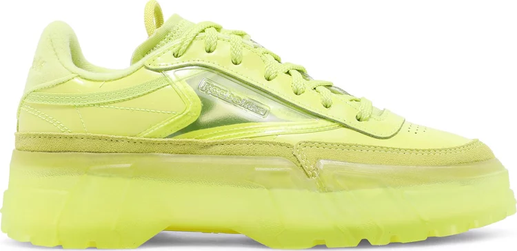 Cardi b x wmns club c 'high vis green' Reebok sneakers, green