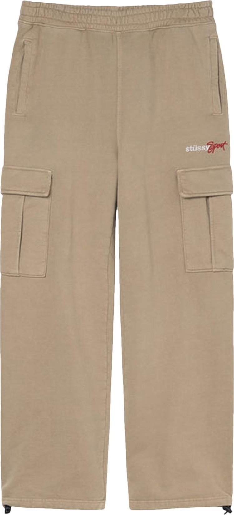 بنطال Stussy Sport Cargo Fleece "Khaki"، باللون البني