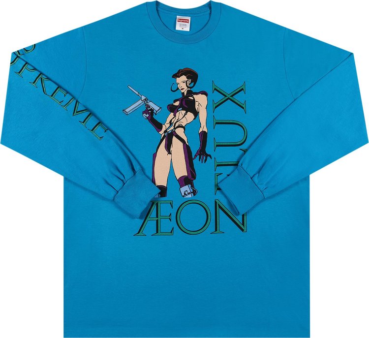 تي شيرت Supreme Aeon Flux بأكمام طويلة "Bright Blue"، باللون الأزرق