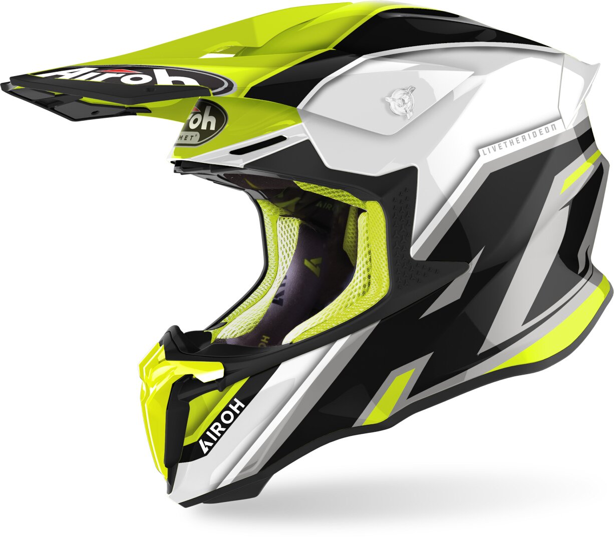 Airoh Twist 2.0 Shaken Motocross Helmet, Yellow