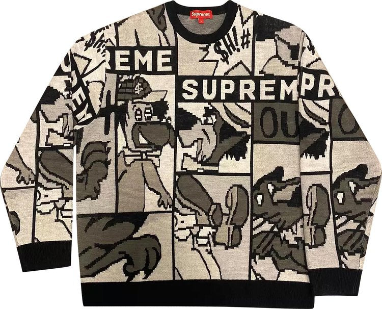 Supreme Cartoon Sweater 'Black', black