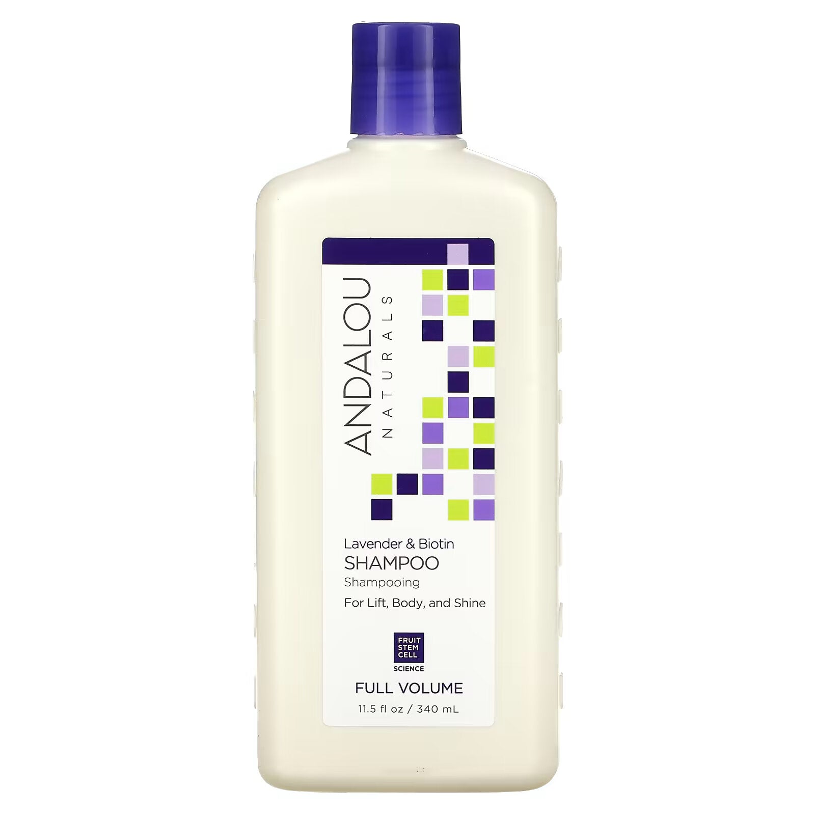 Andalou Naturals Shampoo Volumizing Strengthening Shine Lavender Biotin 340 ml (11.5 fl oz)