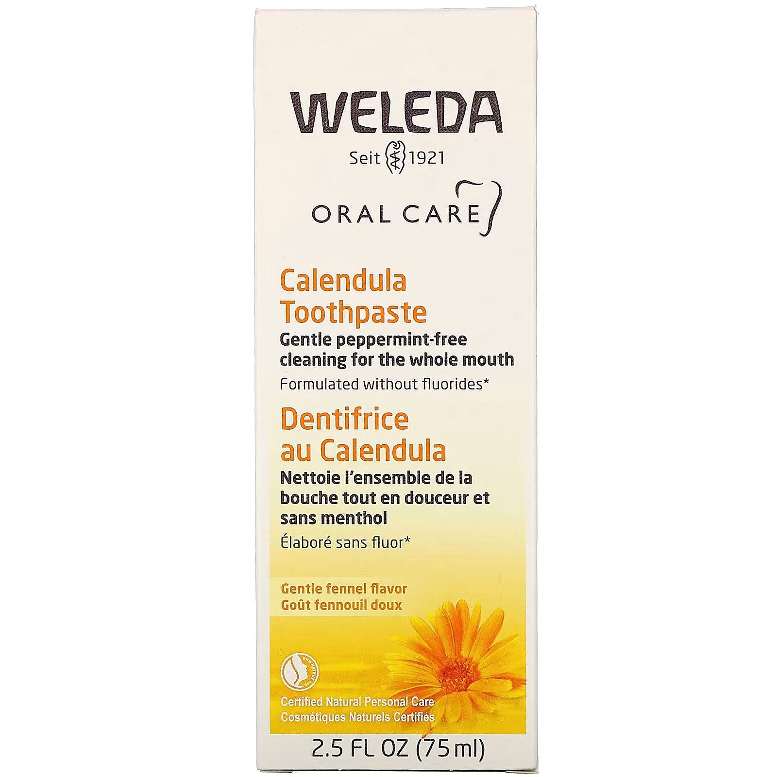 Weleda, Calendula Toothpaste, Fennel, 2.5 fl oz (75 ml)