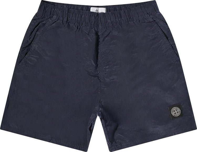 Stone Island Nylon Patch Logo Shorts 'Navy Blue', blue