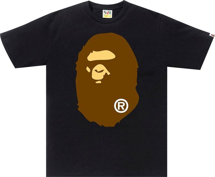 تي شيرت BAPE Big Ape Head باللون الأسود، أسود