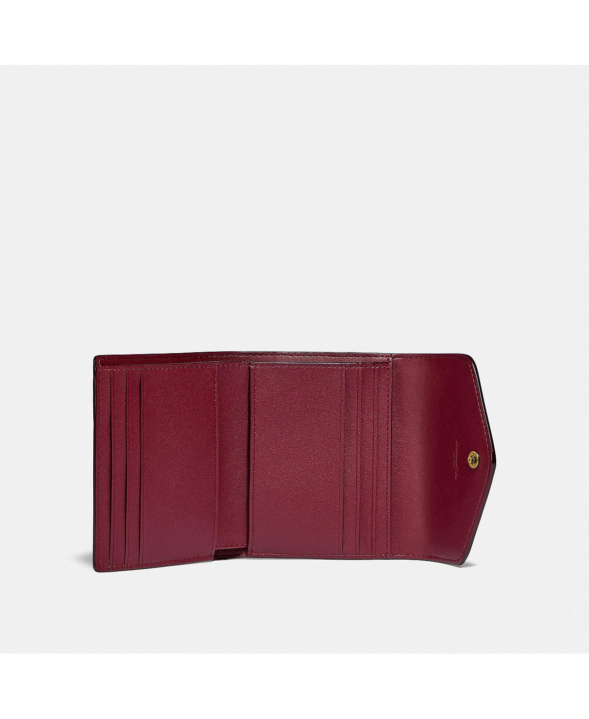 Wyn Small Leather Wallet in Signature Canvas Color Block COACH Multi