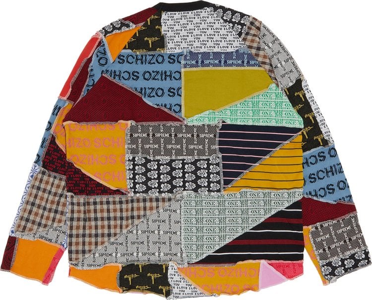 بلوزة Supreme Patchwork Jacquard بأكمام طويلة "متعددة الألوان"، متعددة الألوان