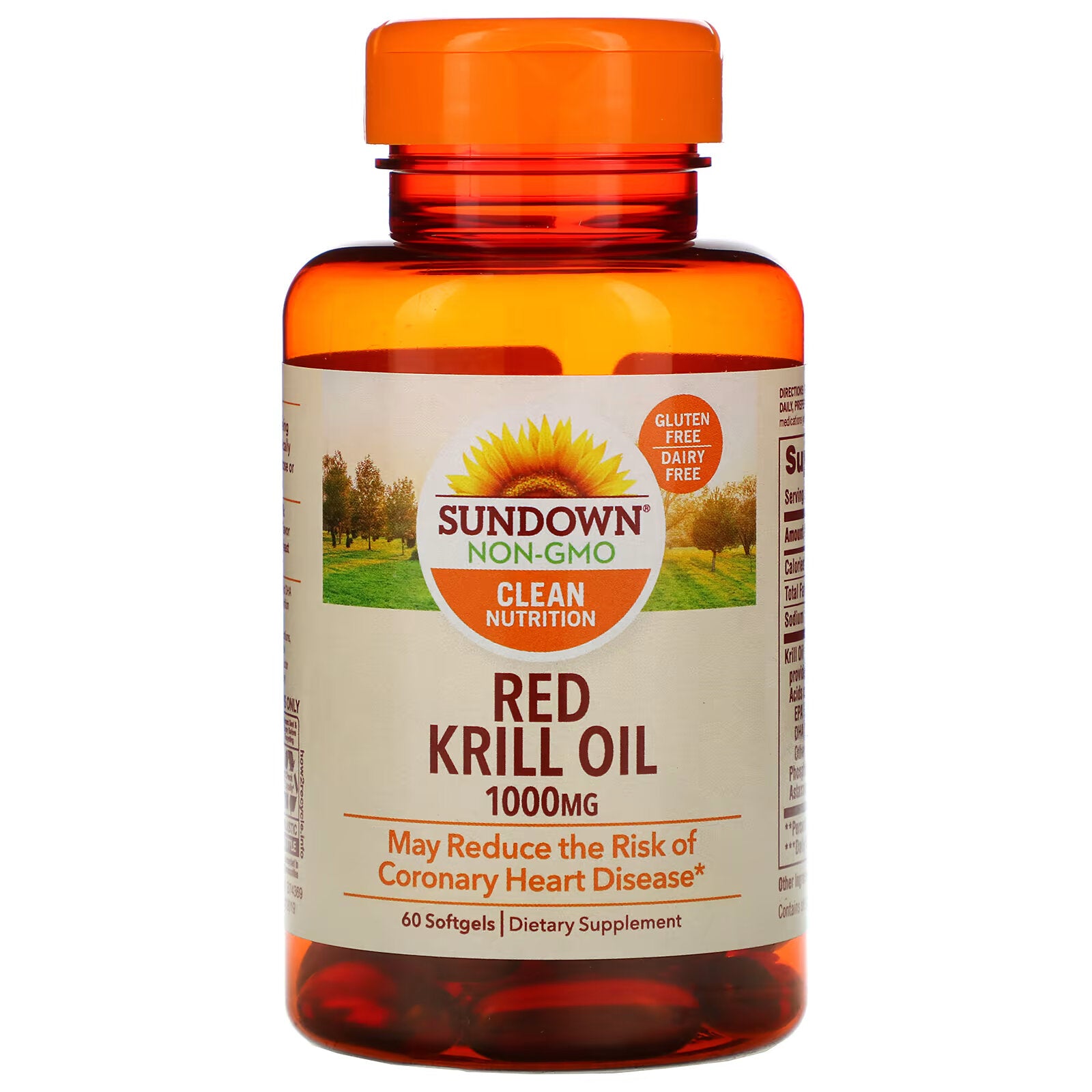 Sundown Naturals, Red Krill Oil, 1000 mg, 60 Softgels